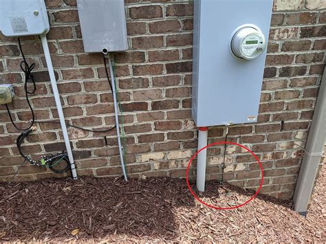 how to attach a ground rod to electrical meter box|grounding at meter panel.